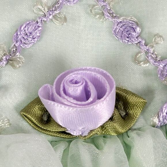 Vintage Bryan & Co Baby Girl Sage Green Tulle Dress Size 48 Mo - Picture 4 of 10